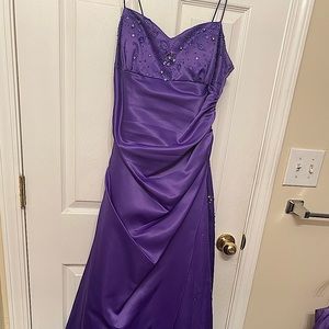 Purple sequinced Prom dress